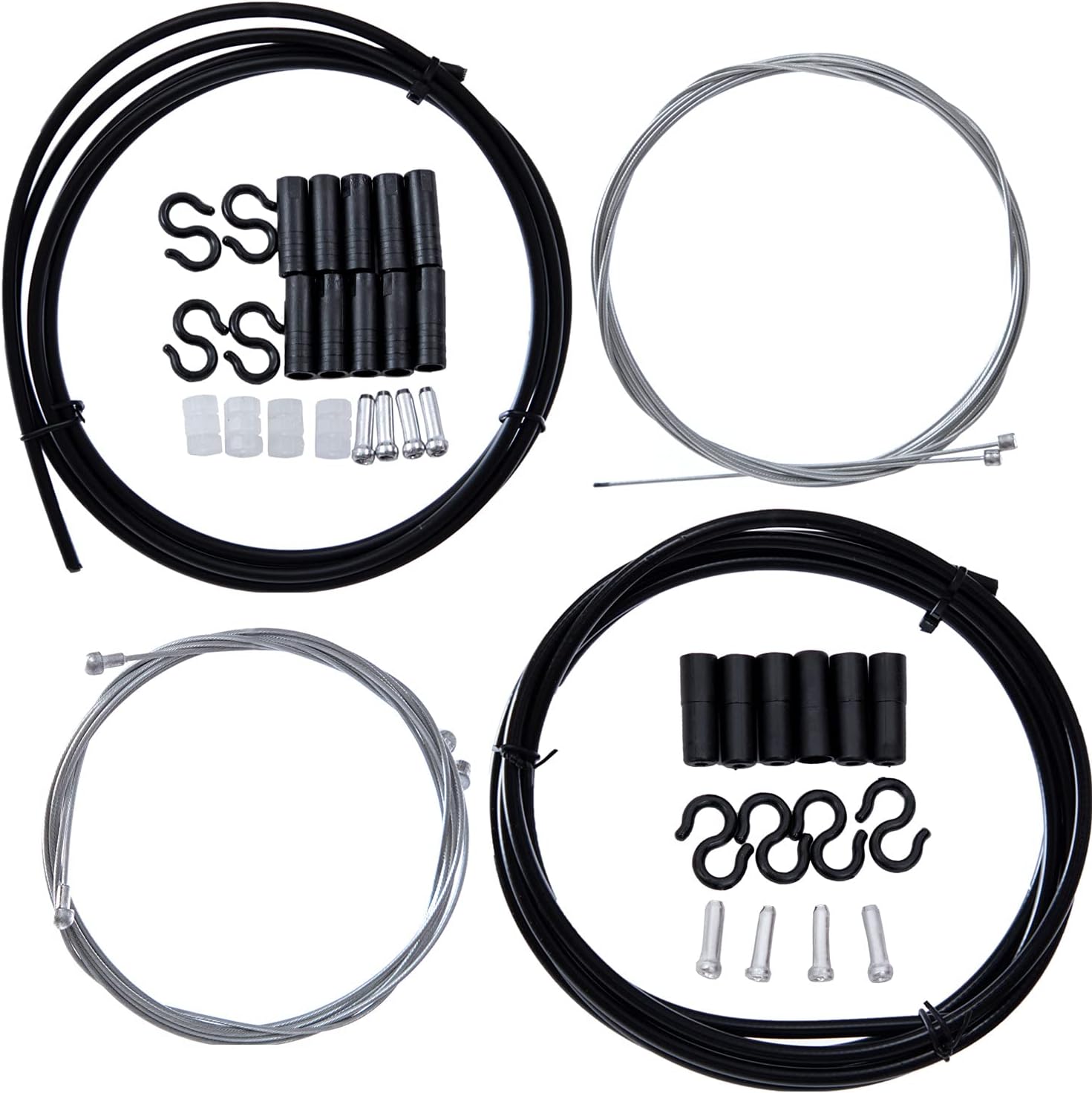 Inner Cable 10Pcs 1.75M Bike Cycling MTB Brake Inner Wire Cable & 10 Pcs Shifter Brake Cable Road