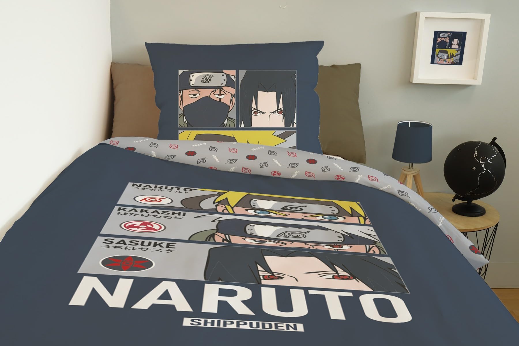 Parure Di Letto Naruto Shippuden 140x200 Cm - 100% Cotone, Con Federa Cuscino 65x65 Cm | Per Appassionati Del Anime - Foto 10