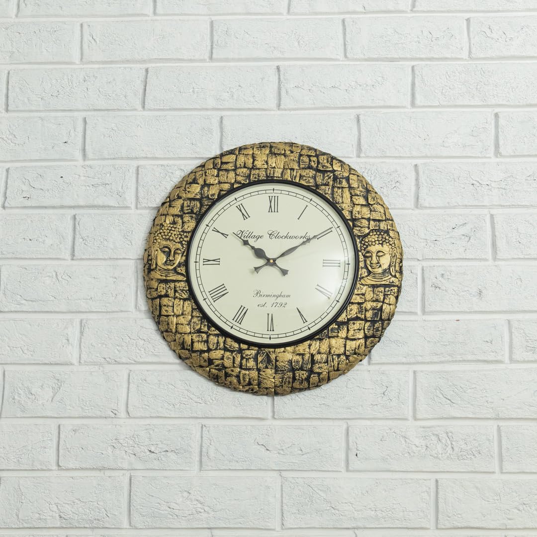 Home Sages Handicrafts Block Polish pop Work Buddha Clock