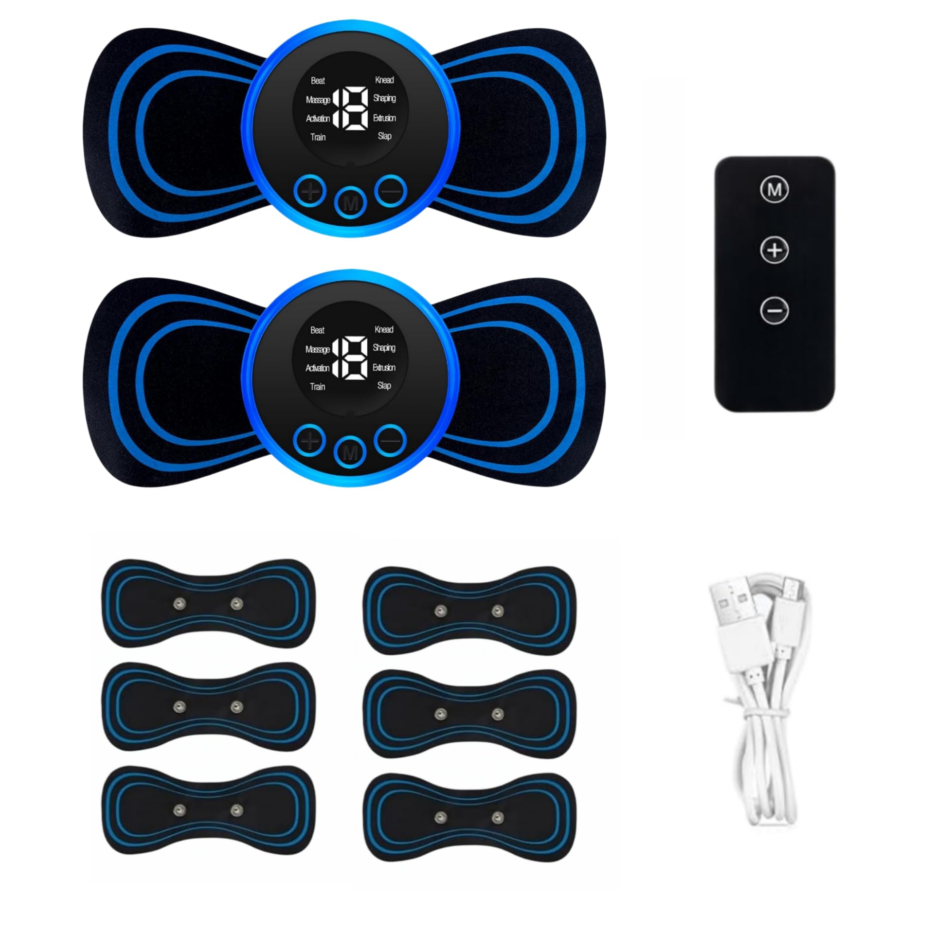 Lunora Ems Knie,Lunora Orthoflow Knie,Tragbares EMS Nackenmassagegerät,USB Mini Massagegerät mit 8 Modi und 19 Stufen,für Schulter,Nacken,Arme und Rücken