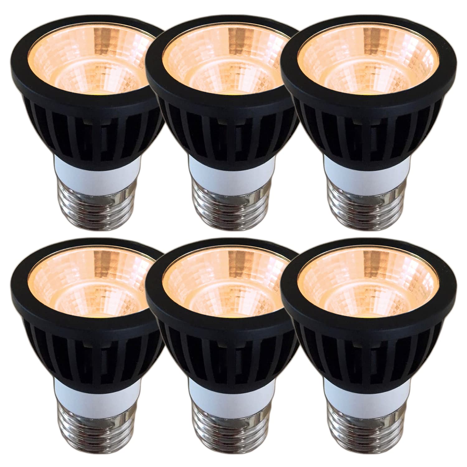 Fwaytech led スポット e26 調光器対応 レフランプLED 7W ハロゲン電球60W〜75W相当 ダクトレールLEDスポットライト 密閉器具対応 6個セット (電球色相当(2700K), 本体黒 (広角60度) E26口金 調光対応) Amazon | Fwaytech led レフ電球 e26 調光 7W LEDハロゲン電球60W～75W