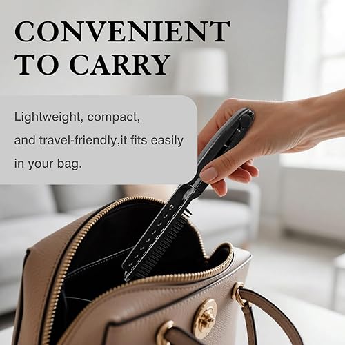 Miniatura 5 de Peine alisador de cabello  Herramienta de peinado en forma de V segura al calor, sin enredos, para planchas planas y rizadores, listo para viajar