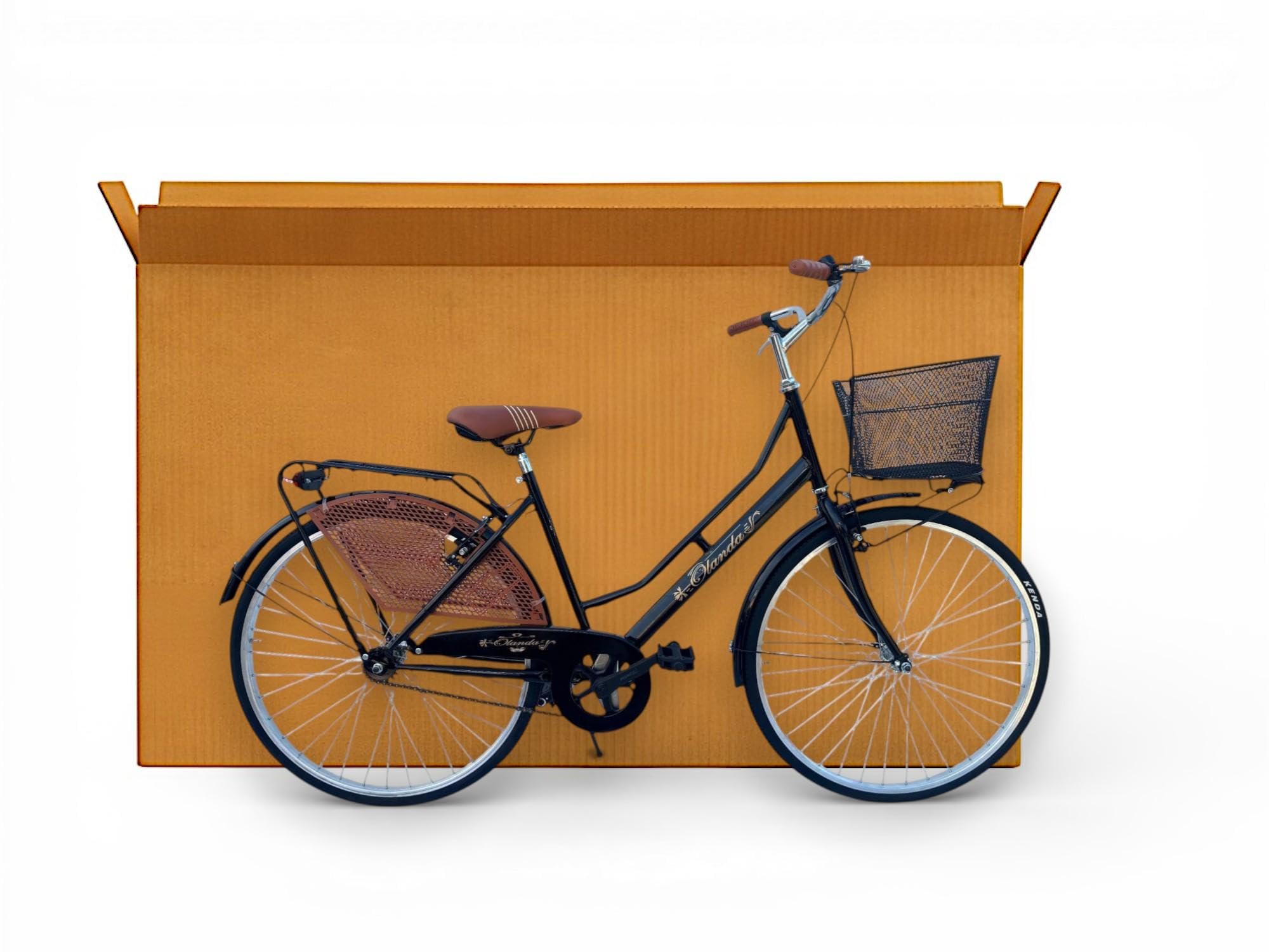 Cartone per Bicicletta 175x110x25 cm · Scatola Imballaggio Bici in Cartone Robusto · Ideale per Spedizione, Trasporto e Protezione della Bicicletta