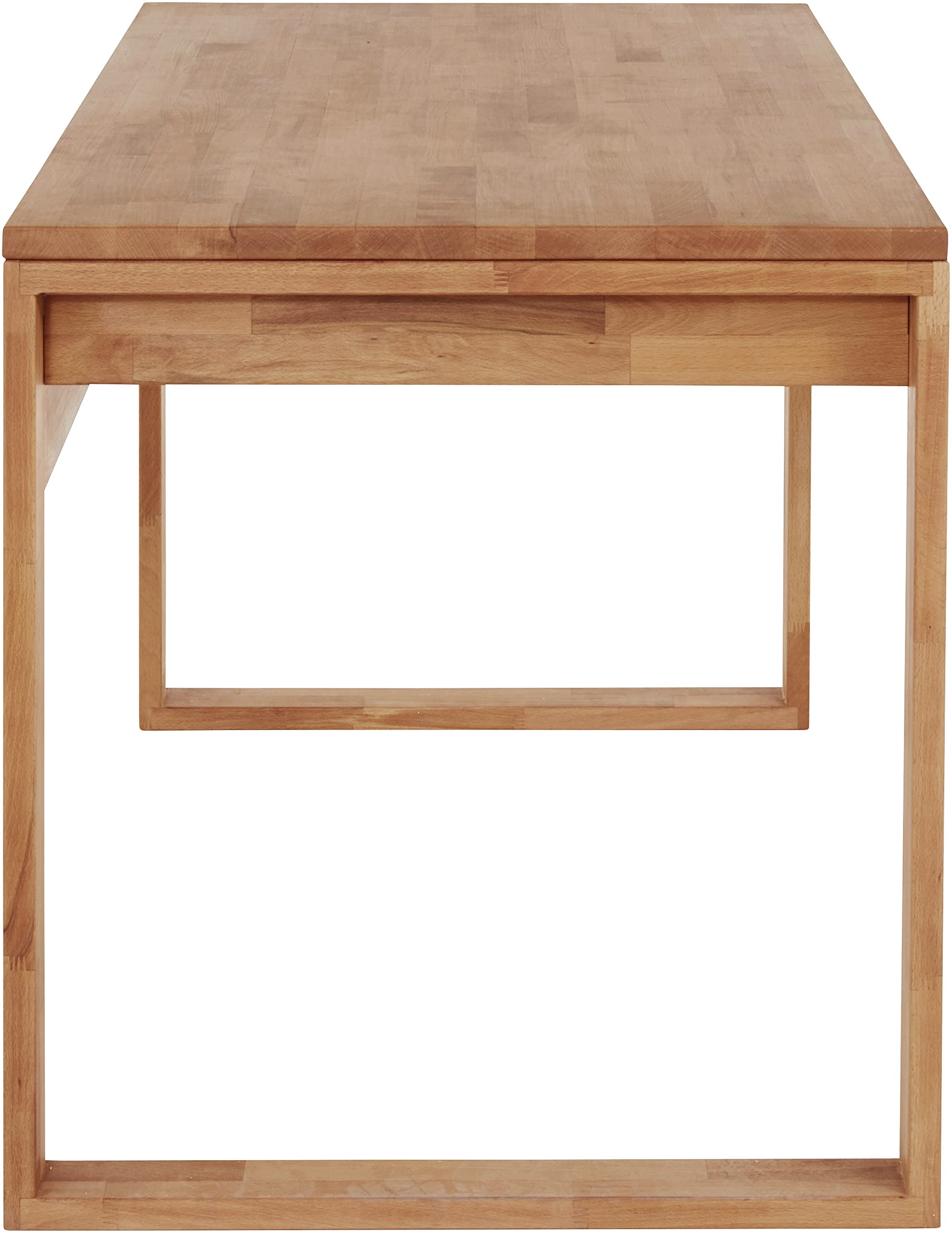 Schreibtisch mit Schublade Buche massiv geölt 140x70 cm