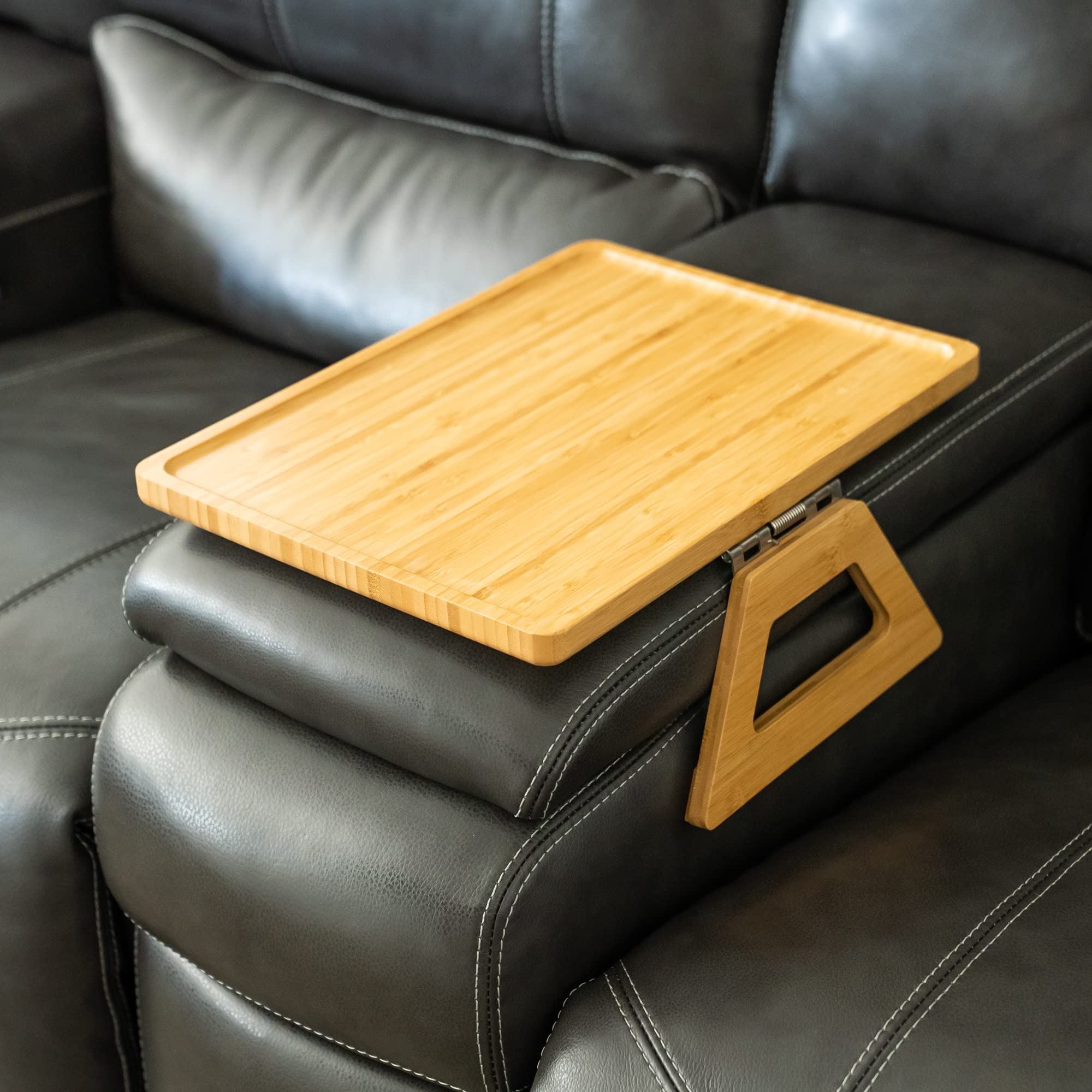 Shamrock Home Couch Arm Table Clip On Tray Sofa Table for Couches. Couch Arm Tray Table, Portable Table, TV Table and Side Tables for Small Spaces. Stable Sofa Arm Table for Eating and Drink Table