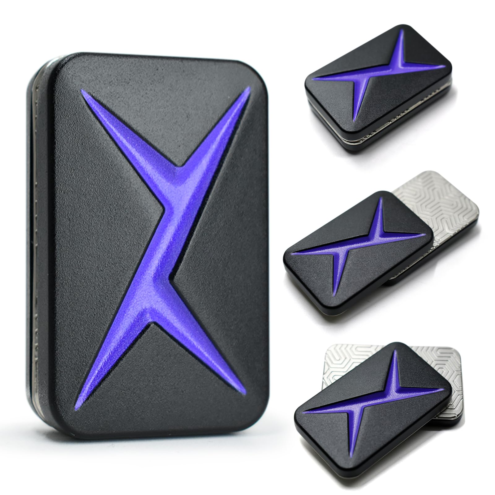 HIDEDC Mountain Fidget Slider, Trackless Design for Fancy Tricks, EDC Fidget Toys Adults Stress Relief Toy for Keep Focus & Anxiety Relief, Best Gadgets for Men (Purple/Black) — image 1
