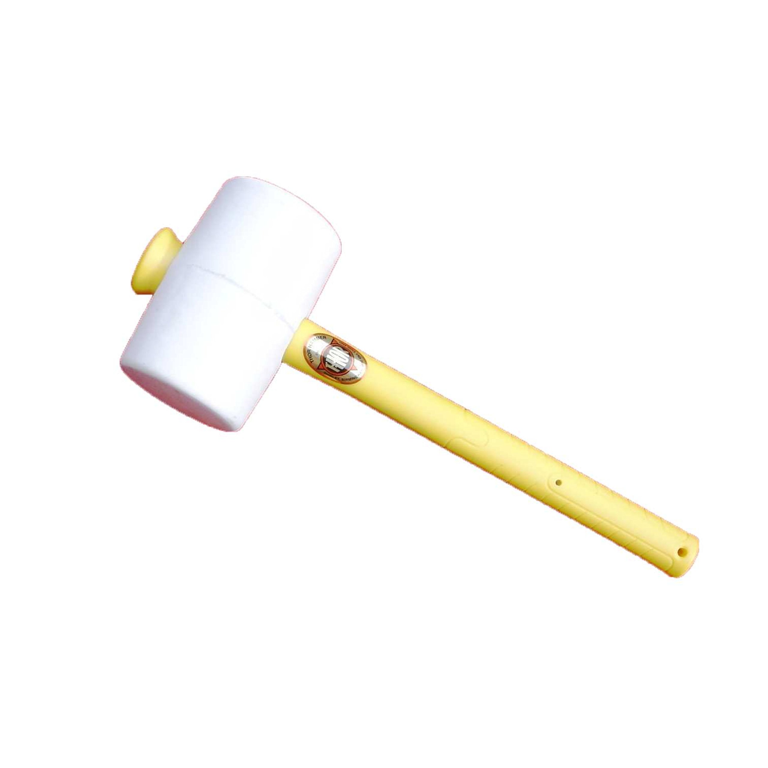 Thor 61-954WFG - Martillo de goma (90 grados, mango de fibra de vidrio), color blanco