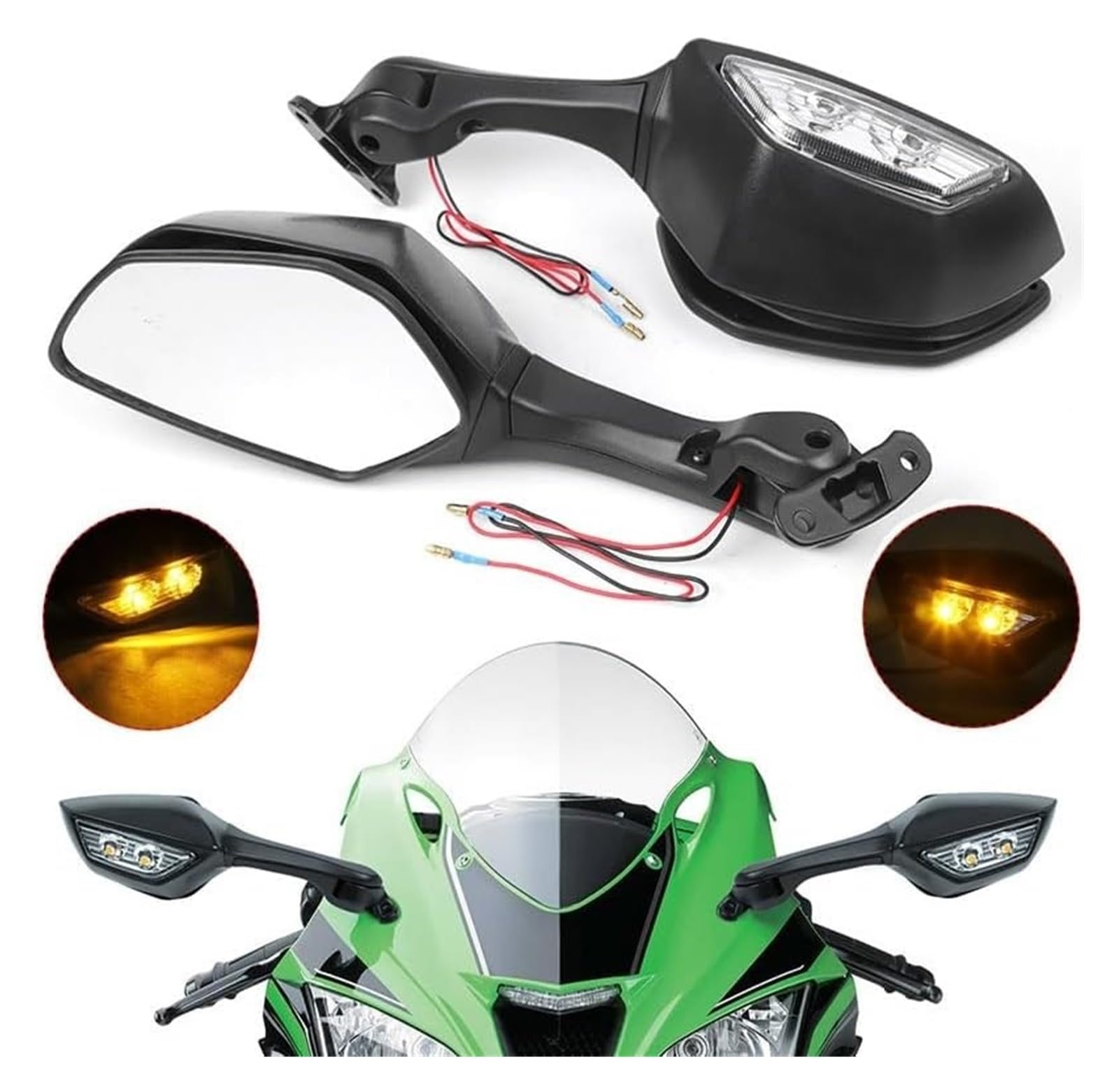 リス】 バックミラー サイドミラー Kawasaki 🎎 ZX-10R ZX10R 2004