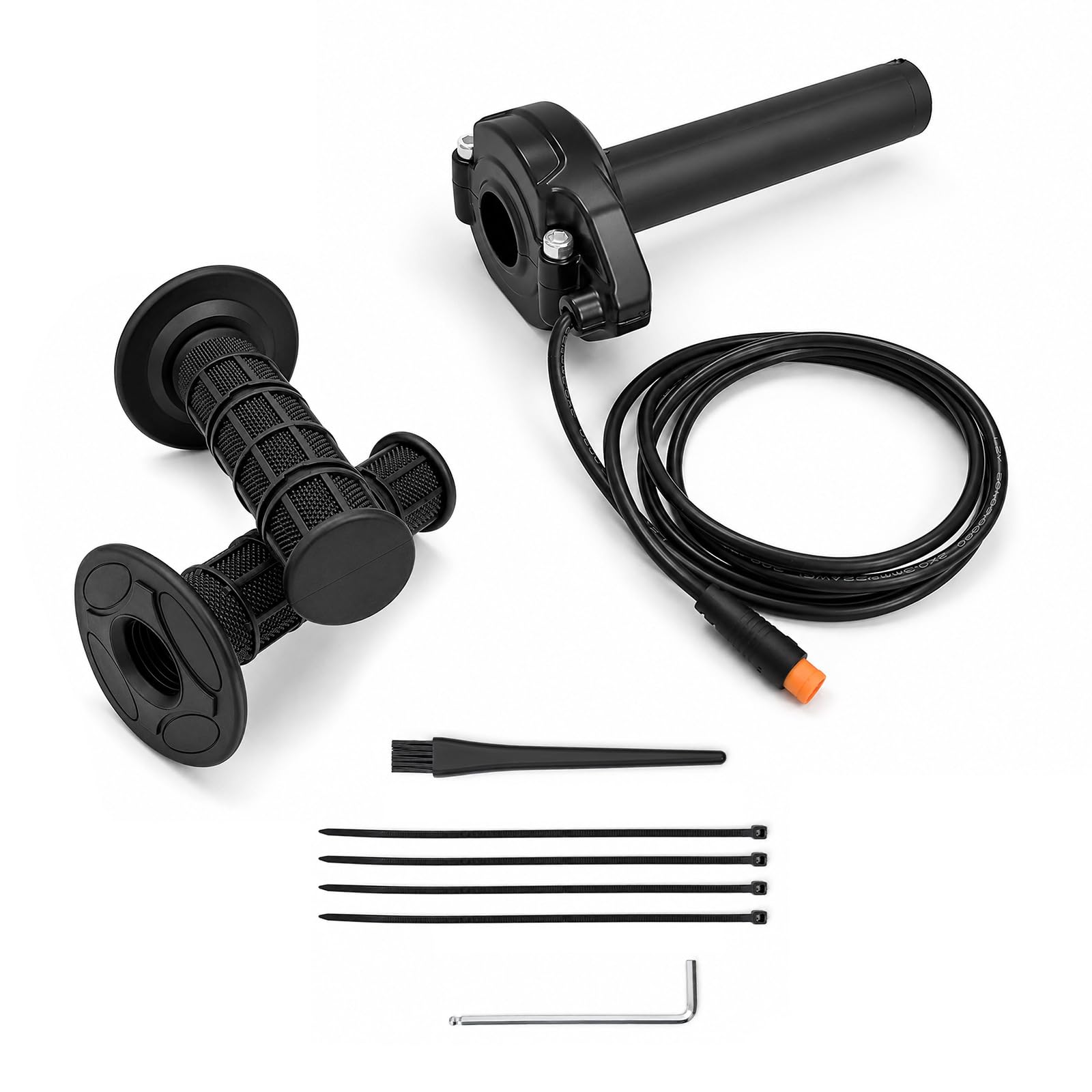 Ebike - Acelerador de giro completo con interruptor de encendido para Macfox/HappyRun/Heybike, kit de agarre estilo Surron de 12 V-72 V, impermeable, conector de 3 pines, actualización de