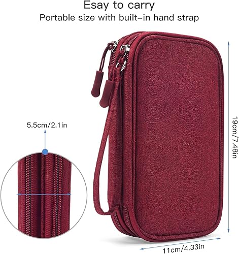 Miniatura 2 de Organizador electrónico bolsa de accesorios para cables de viaje, funda de viaje para accesorios electrónicos, bolsa de almacenamiento organizadora