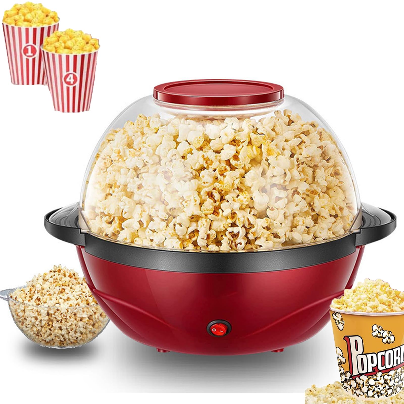 Pop-Corn à air chaud 850W compact pour une cuisson rapide sans huile