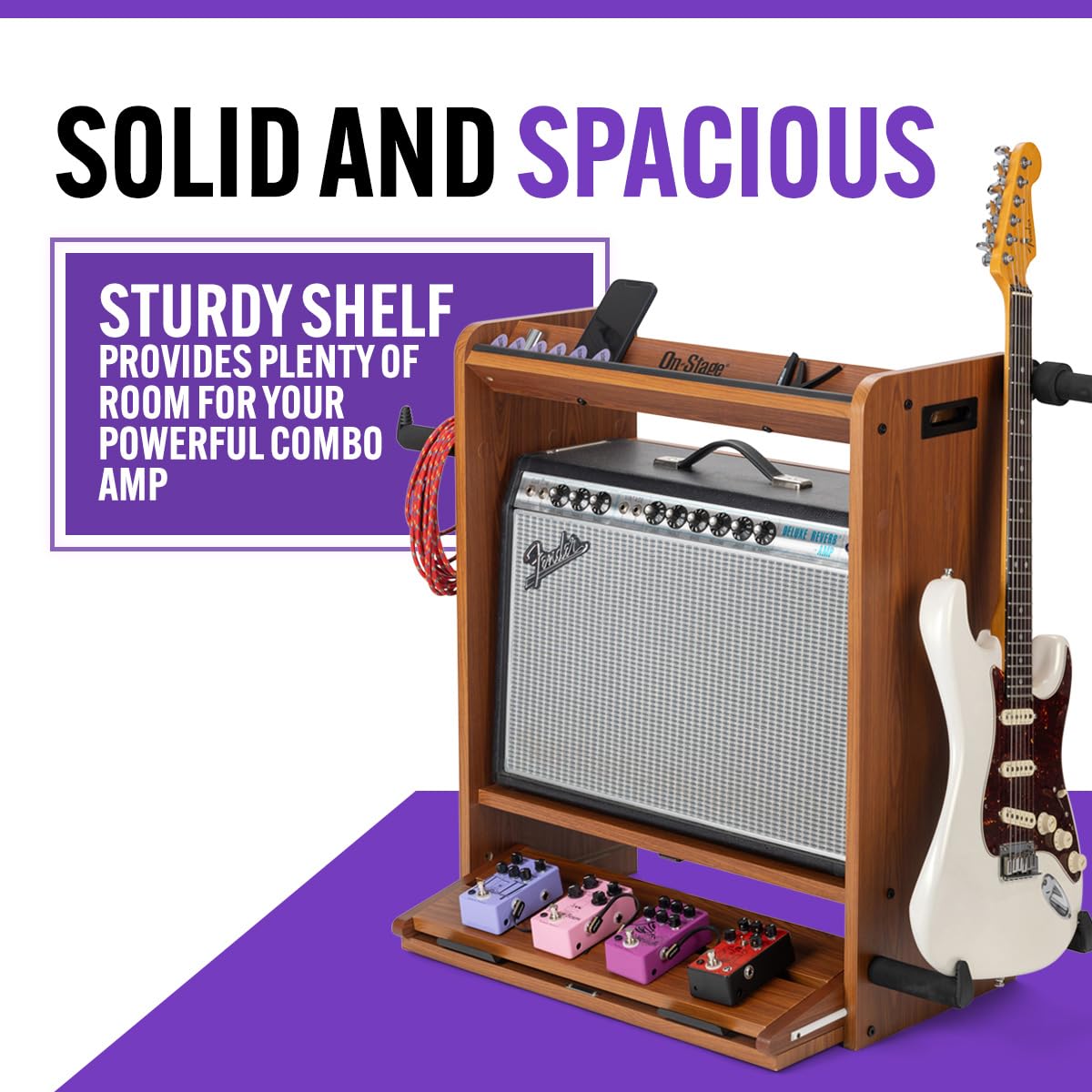 ON STAGE STANDS - On Stage GWS5000RB Guitar Workstation Rosewood - SOPOAMPOSS009-MM