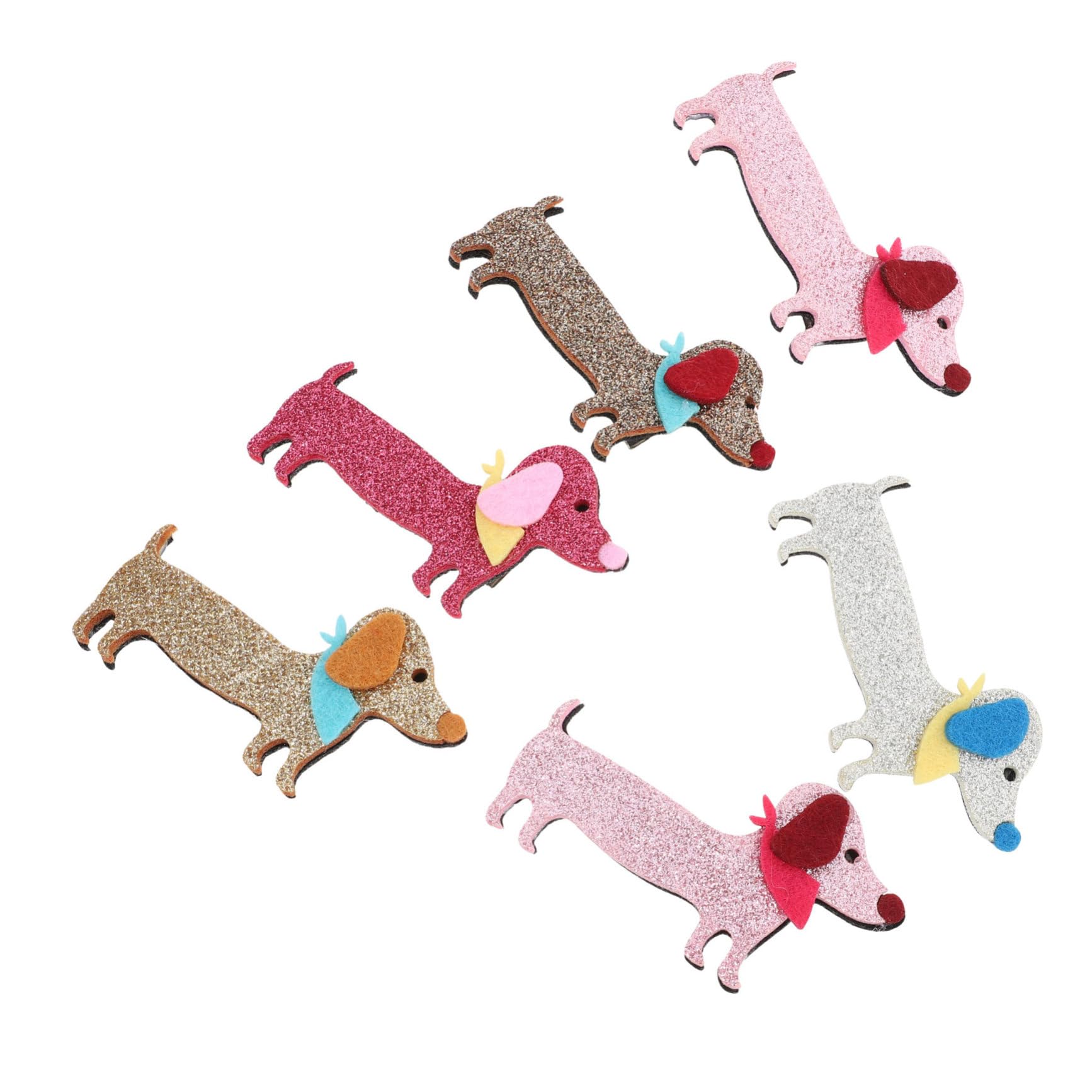 ifundom 6pcs Cartoon Dog Hair Clips for Pets Fun Decorative Pet Hairpins Random Colors Safe Edges for Daily Wear and Festivals Keeps Long Hair Styled Random Color