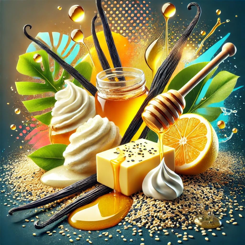 Sesame & Honey Bliss - Sesam,Honig,Vanille,Butter&Zitrone Aroma Konzentrat - Vegan - Sasami - 100ml