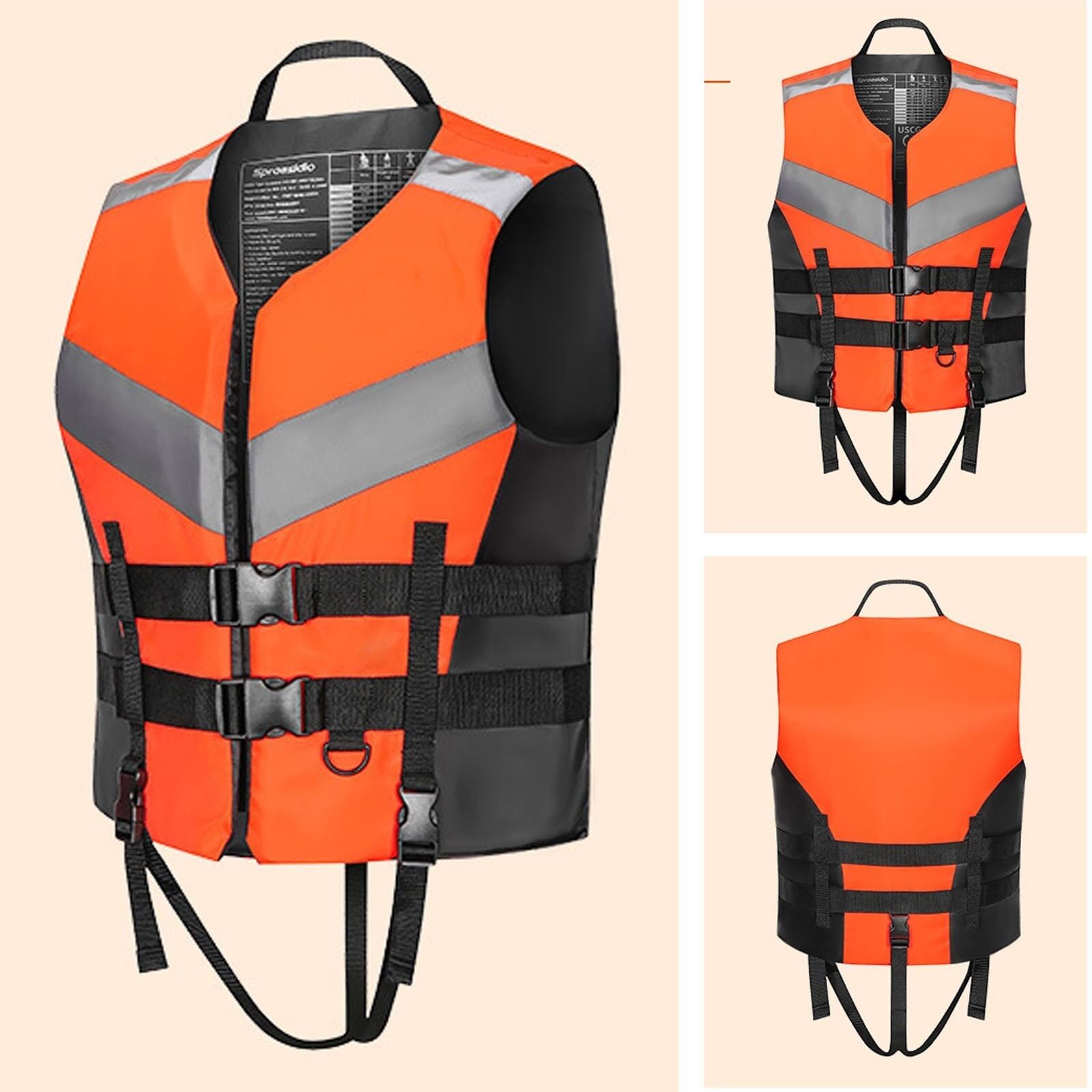 Surfing Vest for Adults Kids Men Women, Adjustable Buoyancy Surfing Vest for Kayaking Boating Fishing Swimming Water Sports, Youth Children Safety Gear for Canoeing Rafting