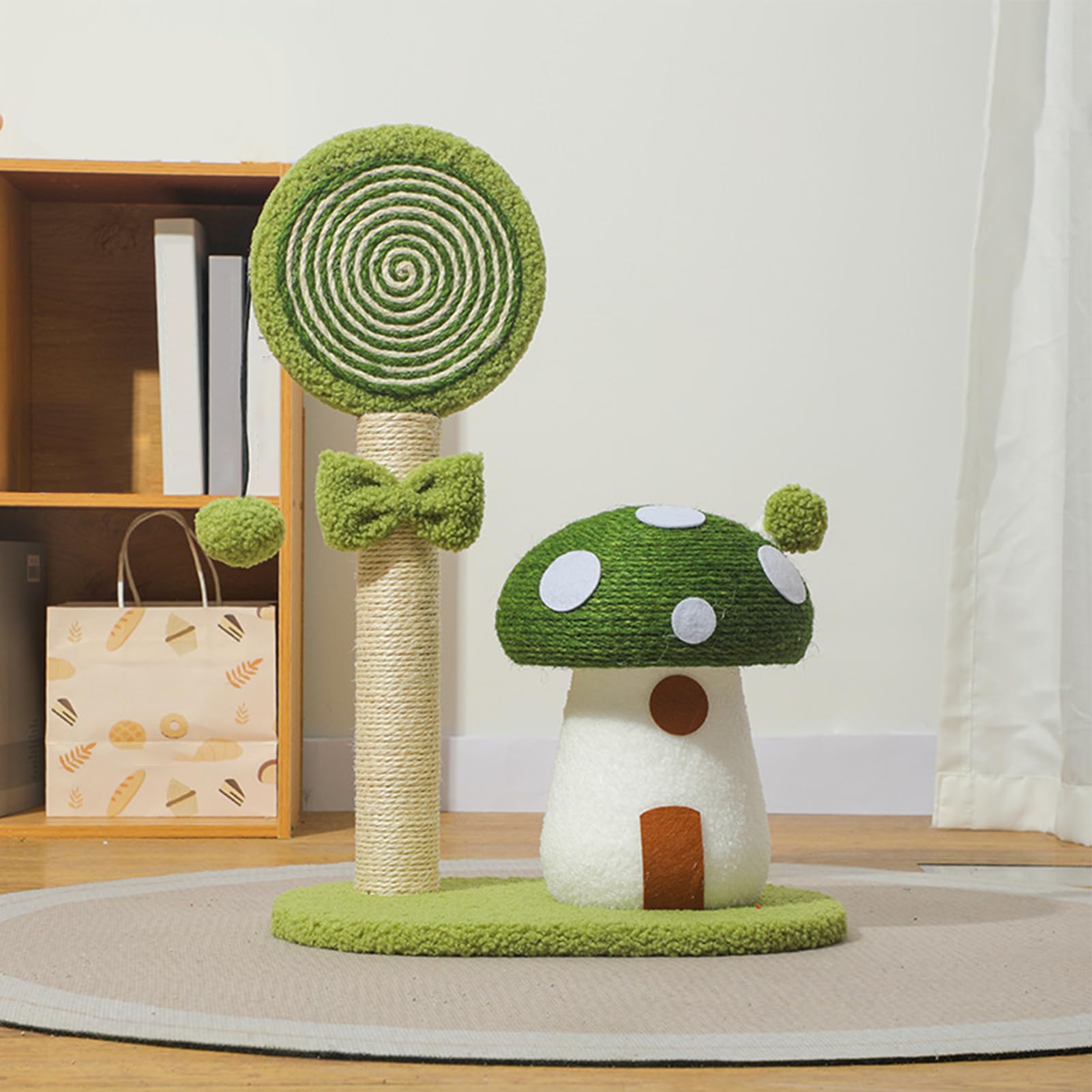 Arrampicata Gatti Pannello Sisal Fungo Arrampicata E Tiragraffi, Animali | Posatoio torre per gatti, interno, esterno per Casa Dormitorio Appartamento Piccoli Spazi e Area Giochi