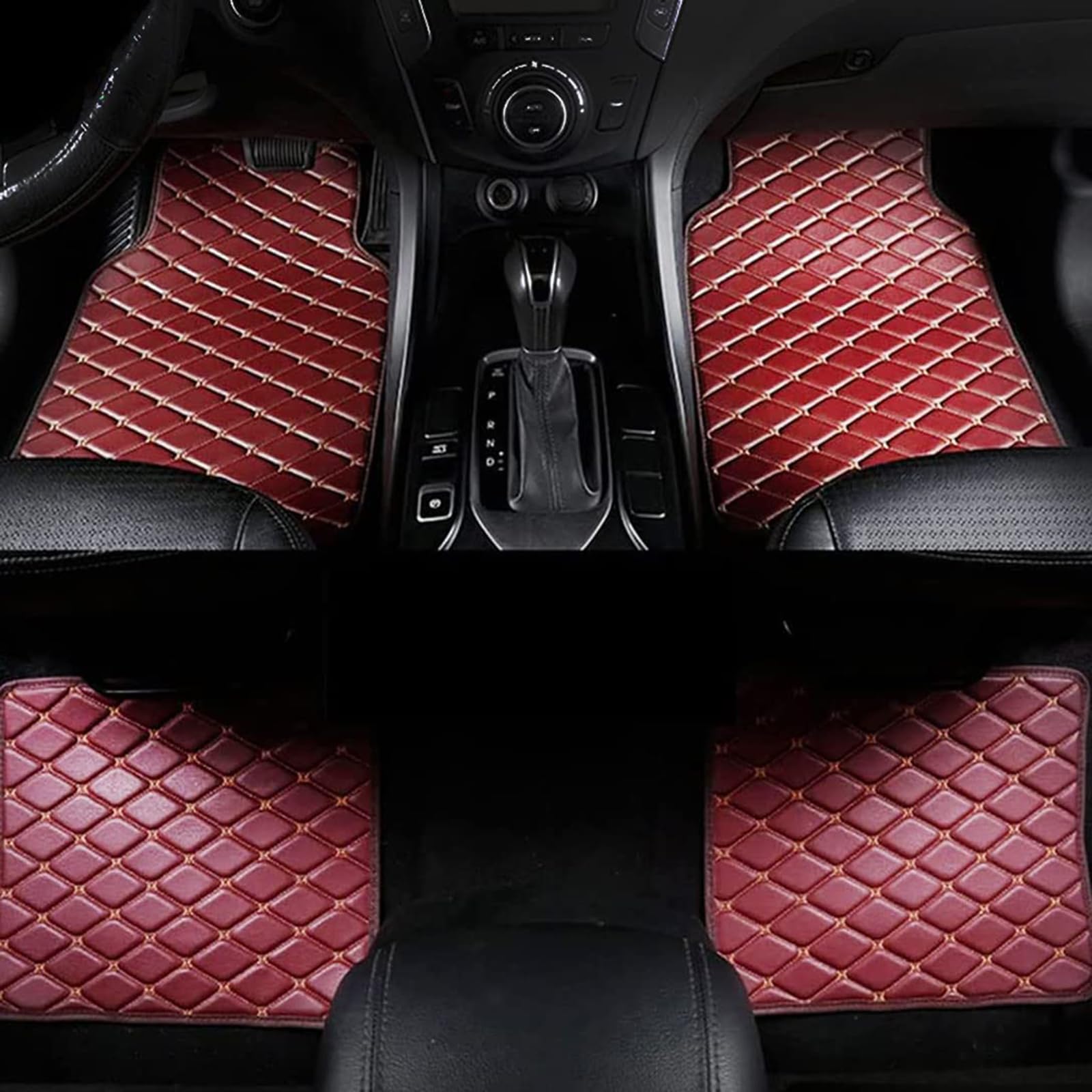 Car Floor Mats for Mercedes Benz A Class W177 A160 A180 A180d A200 A200d A220d A250e A260 AMG A35 A45 RHD, All Weather Leather Car Floor Mats, Waterproof and Anti-Slip Floor Carpet Mat
