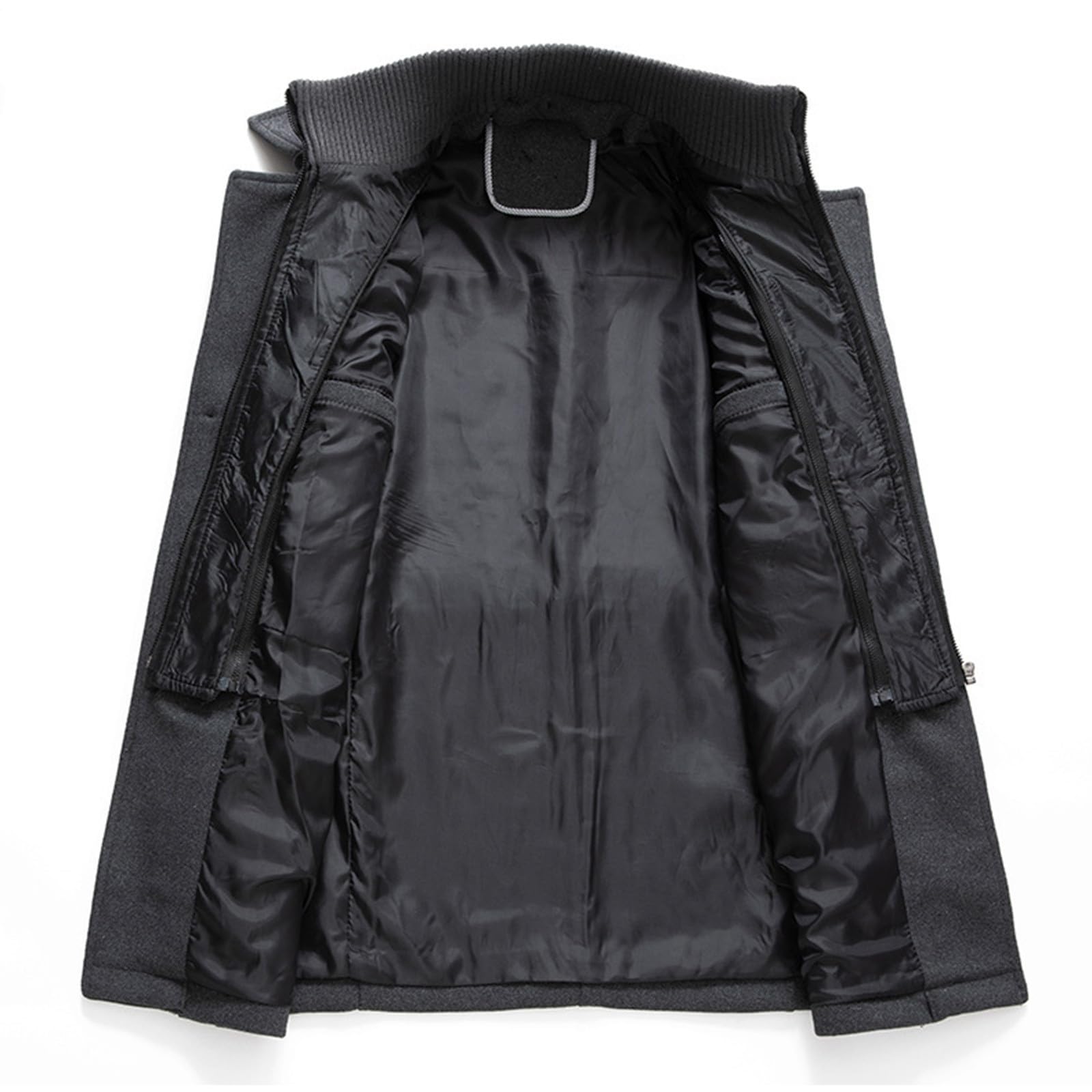Wintermantel Herren Wolle Herren Mantel Winter Herrenmantel Kurz Warm Winterjacke Ohne Kapuze Kurzmantel Regular Fit Wollmantel mit Taschen Reverskragen Trenchcoat Jacken Casual Jacke,S-6XL
