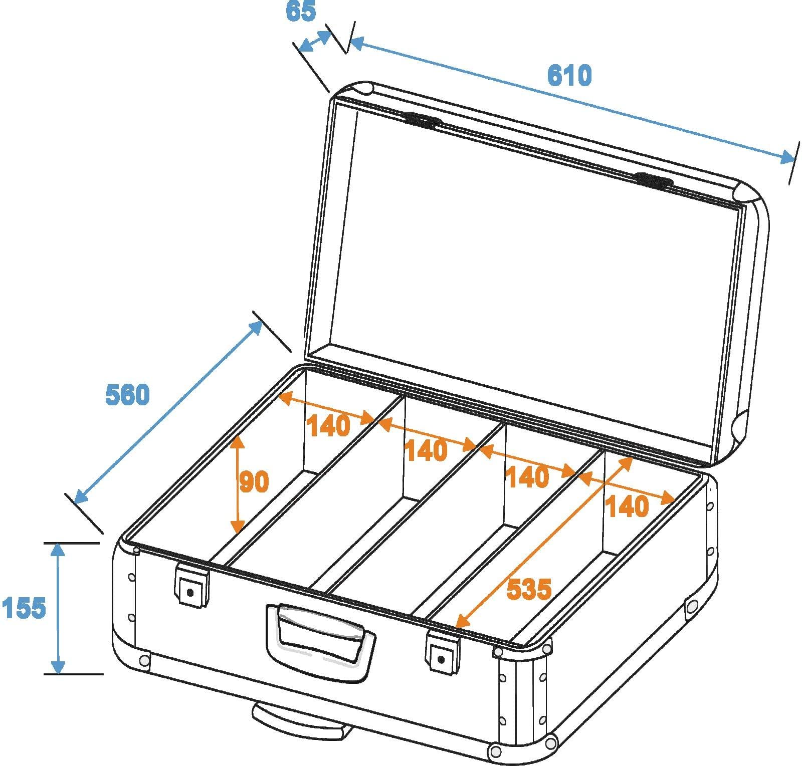 CD – Case, colore nero, 200 CDS, con trolley