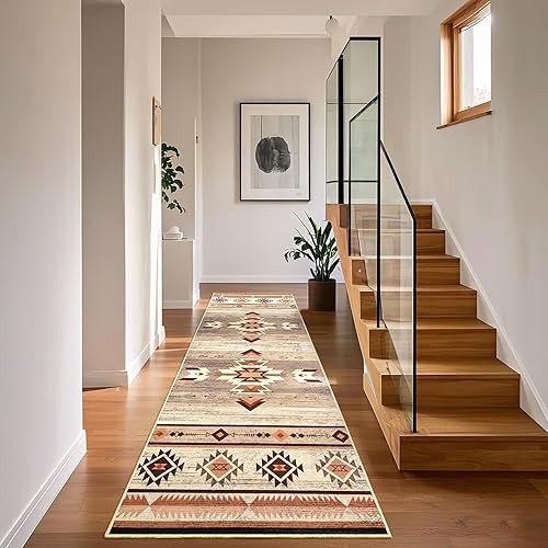 Hallway Runner Rug 2 x 8, Non-Slip Western Runners for