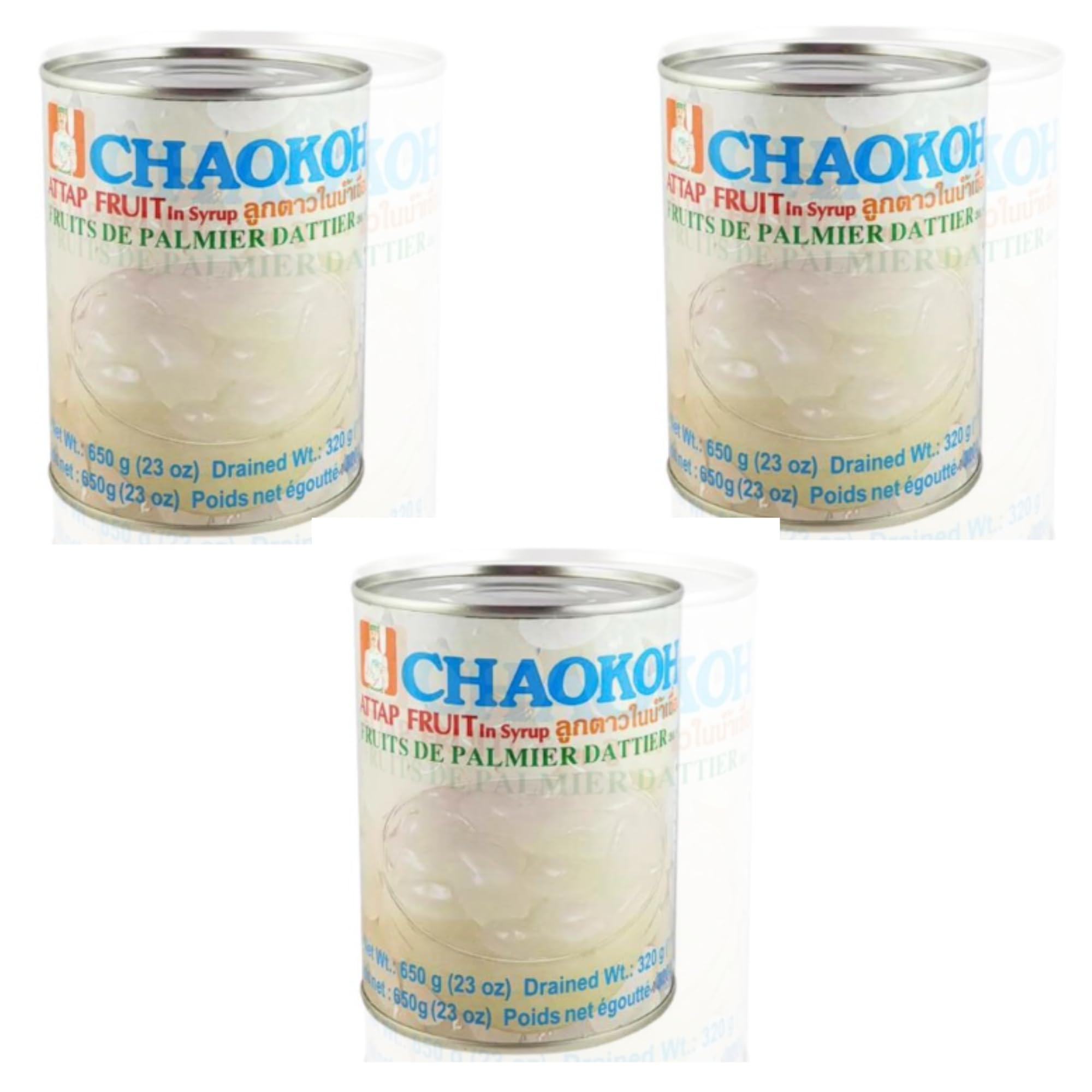 1004 GOURMET Canned Palm's Seed (Attap) in Heavy Syrup(Pack of 3)