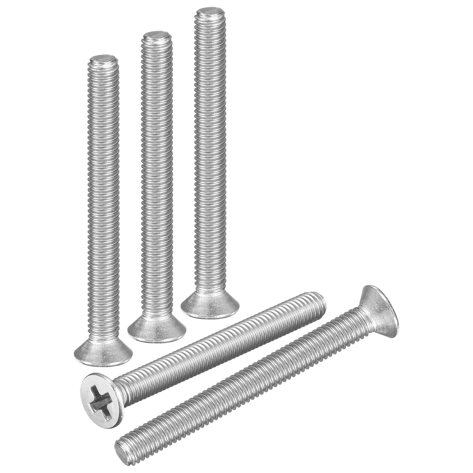 DTGN M2-0.4x25 Flat Head Machine Screws - 50PCS - Good for Electronics and Machinery - 304 Stainless Steel Phillips Countersunk Micro Metric Machine Screw Bolts- Silver — image 1