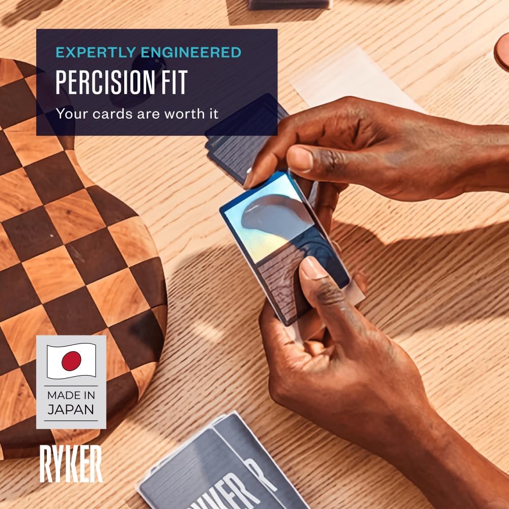 Ryker Standard European Board Game Sleeves Card Protectors (3 Pack, Clear, 62x94 mm, 300 Sleeves)