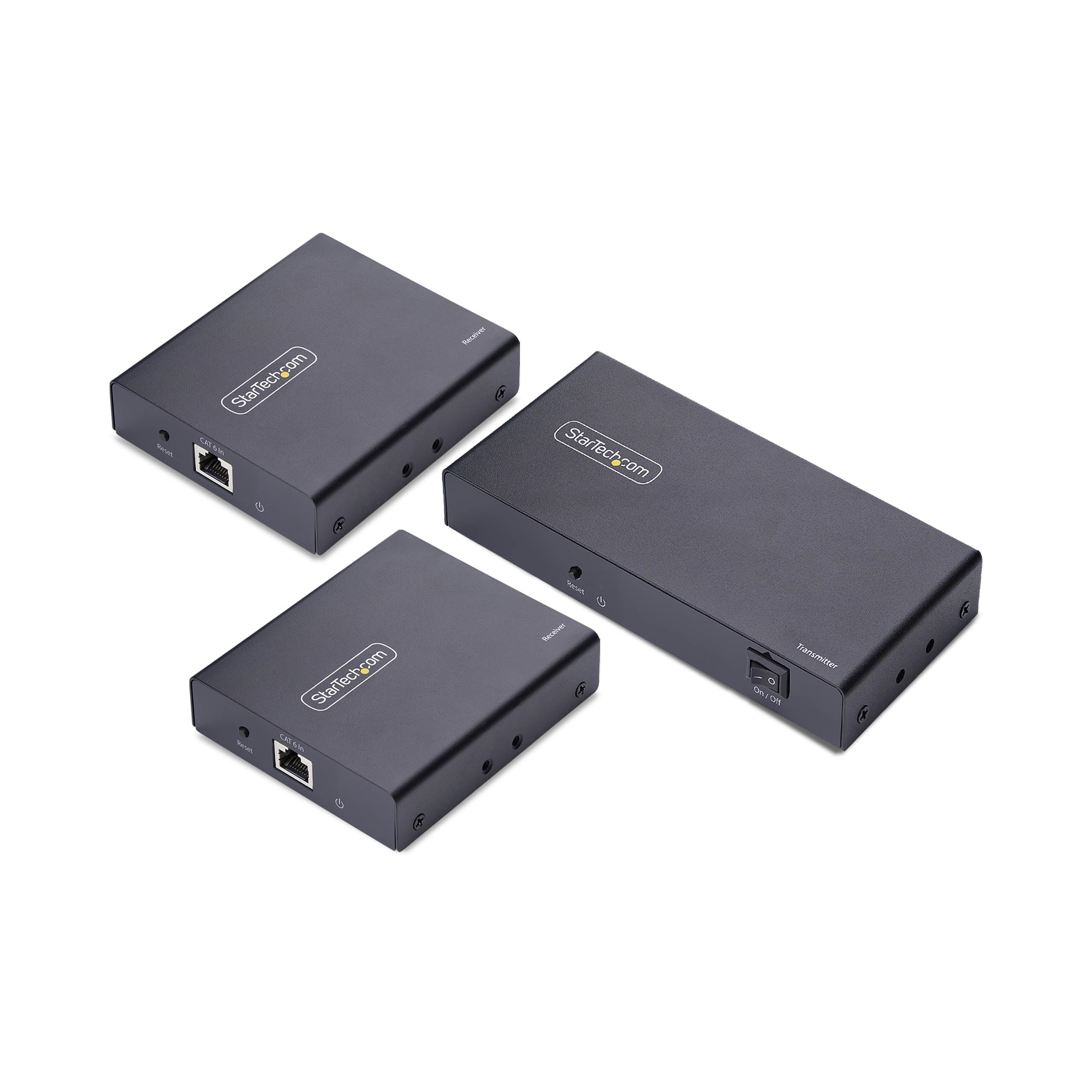 StarTech.com 2-Port HDMI Extender and Splitter Over CAT6, 4K 60Hz, Up to 230ft (70m), 1x2 HDMI over Ethernet Distribution Kit