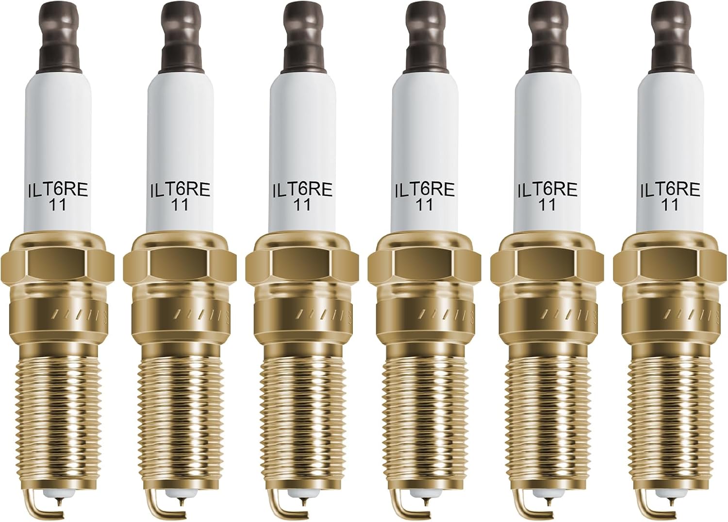 Spark Plug 6509 LTR6IX-11 Compatible with F150 F250 Explorer Mustang, for Allure Enclave, for ATS SRX, for Acadia Terrain, for Malibu Equinox, 3.5L 3.6L 3.7L Replace for XP5364 XP5363, 6 Pack