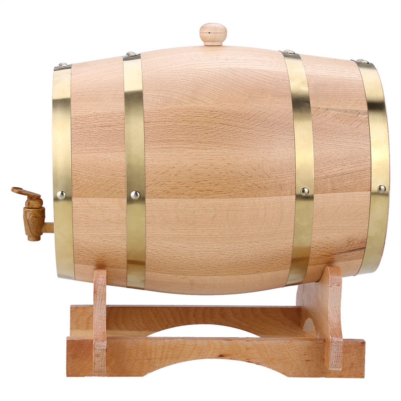 lyrlody Distributeur de tonneau de vin, tonneau de vin en Bois en Bois tonneau de vin en Bois de chêne, tonneau de 10L Distributeur de tonneau Durable Tequila Hommes Bourbon pour Whisky