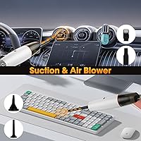 Vista 3 de Aspiradora de mano portátil inalámbrica para automóvil, aspirador de polvo recargable, 20000 PA de alta potencia de succión fuerte/soplador de aire