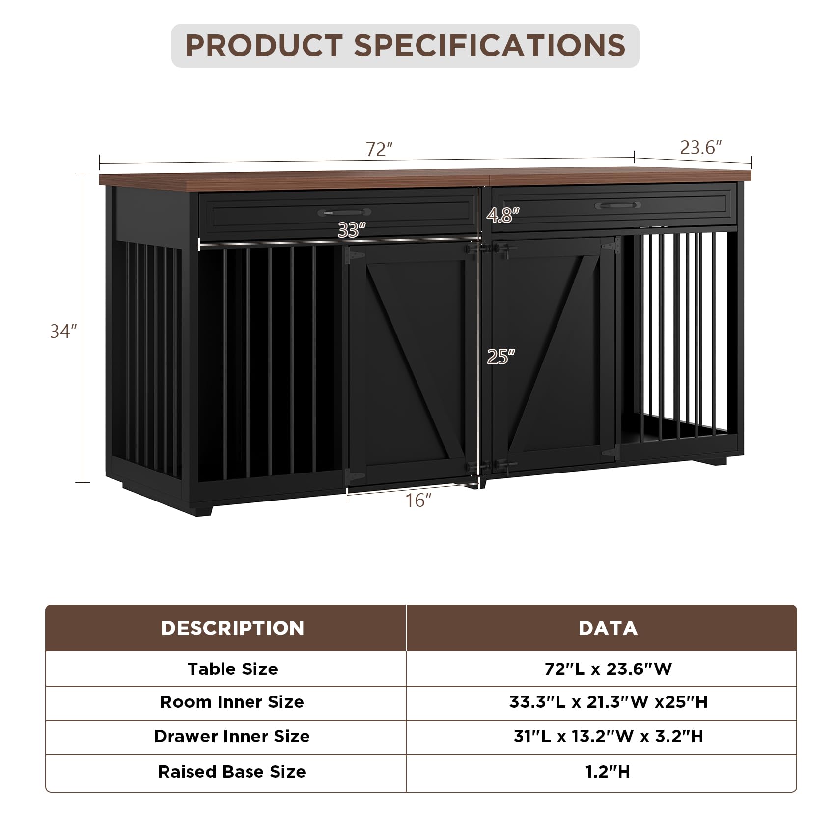 家具 w.corgi2pt.poodle7 Amazon.com: Furniture Style Dog Crate - Indoor Wooden Dog