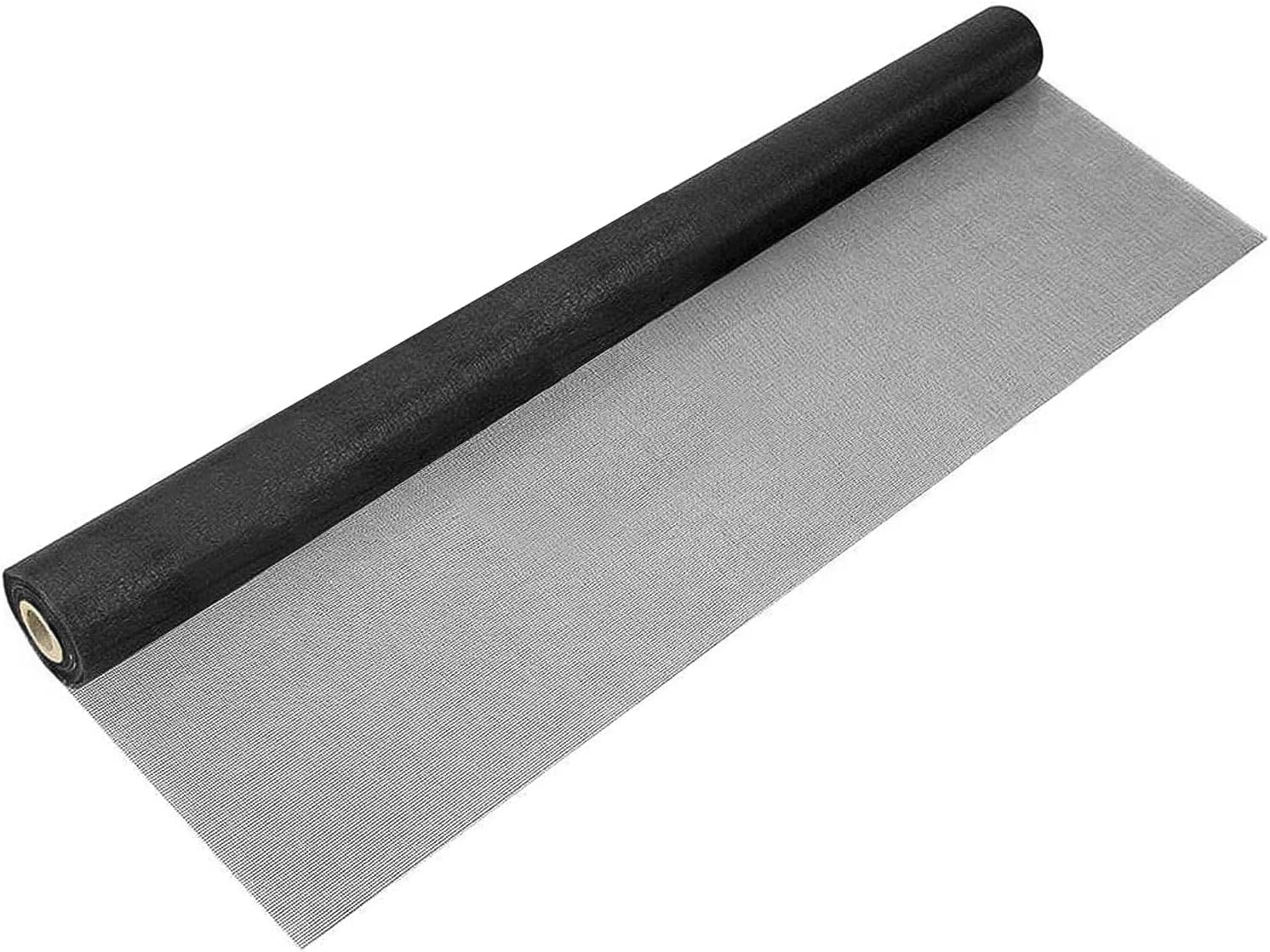 48" x 118" Black Fiberglass Window and Door Screen Mesh