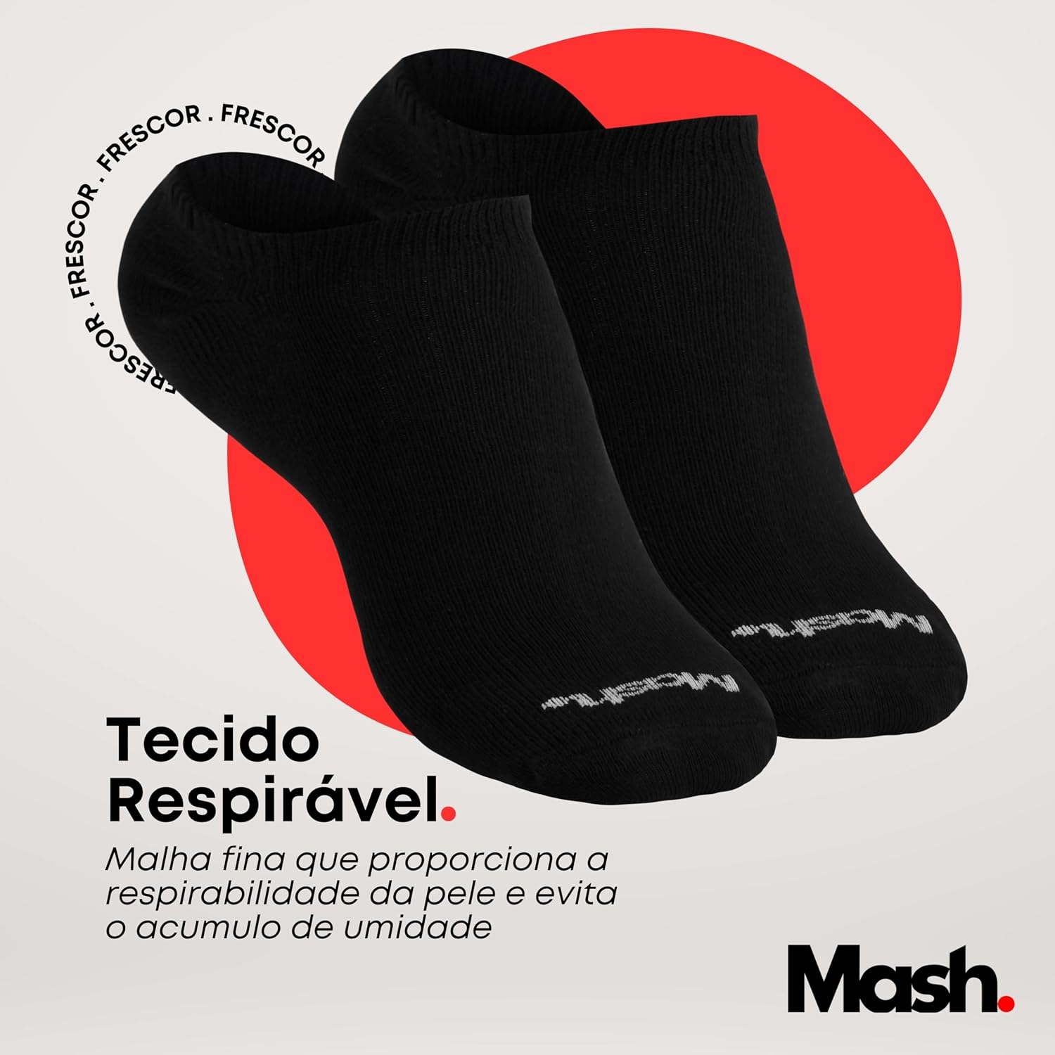 Kit 10 Pares Meias Soquete Sapatilha Invisível Cano Baixo Algodão Mash Unissex
