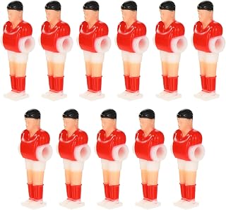 ibasenice Muñecos de Fútbol para Futbolín de Mesa, 11 Piezas de Plástico Rojo de 8mm, Jugadores Creativos para Repuesto de Torneo, Accesorios Duraderos y Fáciles de Instalar para Juegos