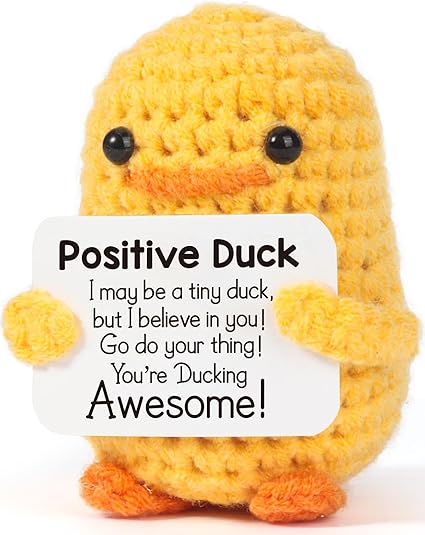 Inspirational Crochet Positive Duck Emotional Support