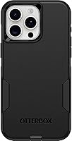 Vista 1 de OtterBox Funda para iPhone 15 Pro MAX (Only) Commuter Series, negra, delgada y resistente, apta para bolsillo, con protección de puerto