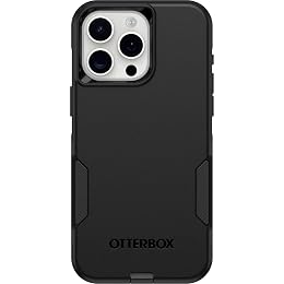 OtterBox iPhone 15 Pro MAX (Only) Commuter Series Case - Black, Slim & Tough, Pocket-Friendly, with Port Protection