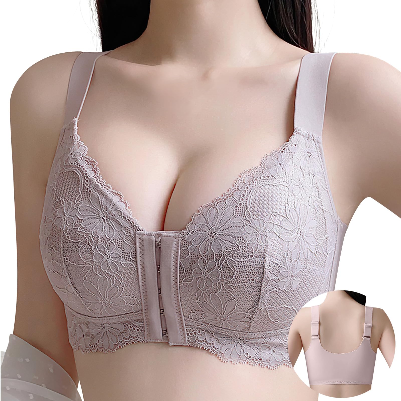 allanve Bra, Breastfeeding Bra, Makes Your Breasts Look Smaller, Instantly Slimmer, Incredible Stability, Large Sizes, Front Hook, Front Opening, Seamless Bra, Prevents Sagging, Wirefree Bra, No-picture-49