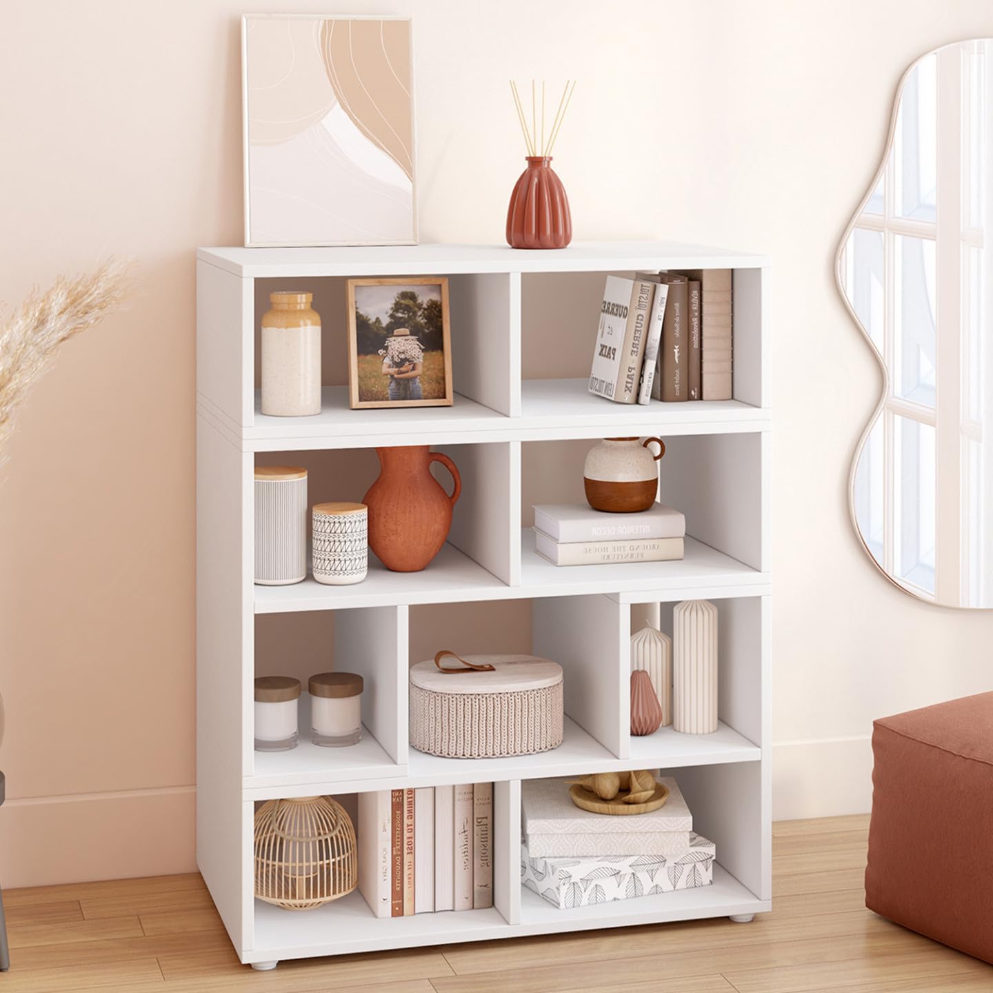 IDMarket - Meuble TV combiné 3 pièces modulables Leonard 140-205x30x43 cm