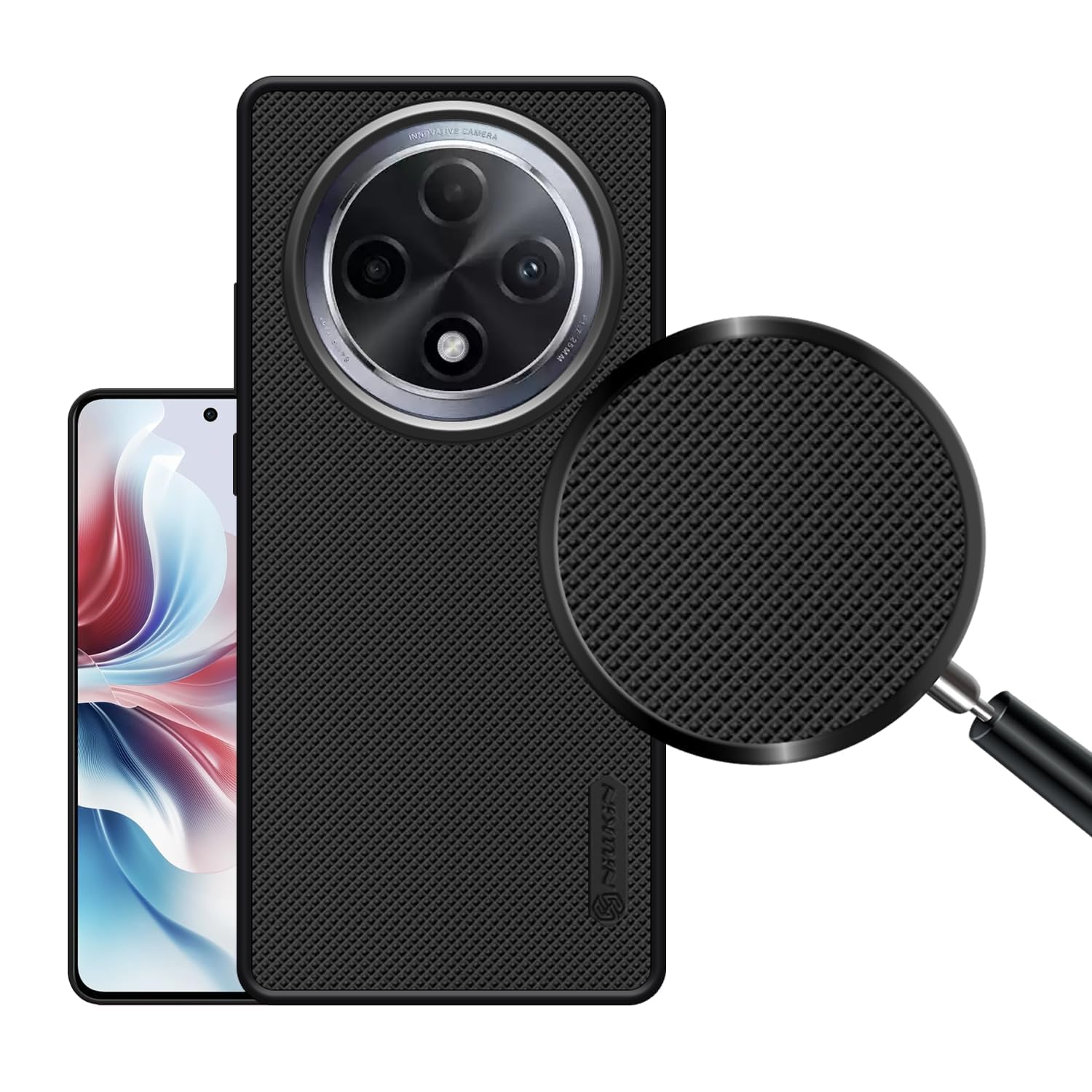WAYOFTREND Silicon Back Cover Case for Oppo F27 5G Slim & Lightweight | Ultra-Premium Dotted Design | Camera Protection Bump | Fabric Texture Back Case Cover - Black (B0DGDCFCWN) Amazon Price History, Amazon Price Tracker
