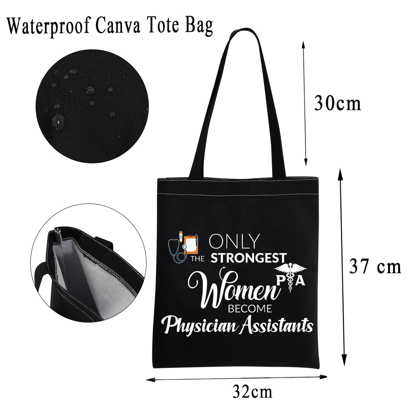 MBMSO Physician Assistant Tote Bag PA Medical Gifts PA Graduation Gifts Only the Strongest Women Become Physician Assistants