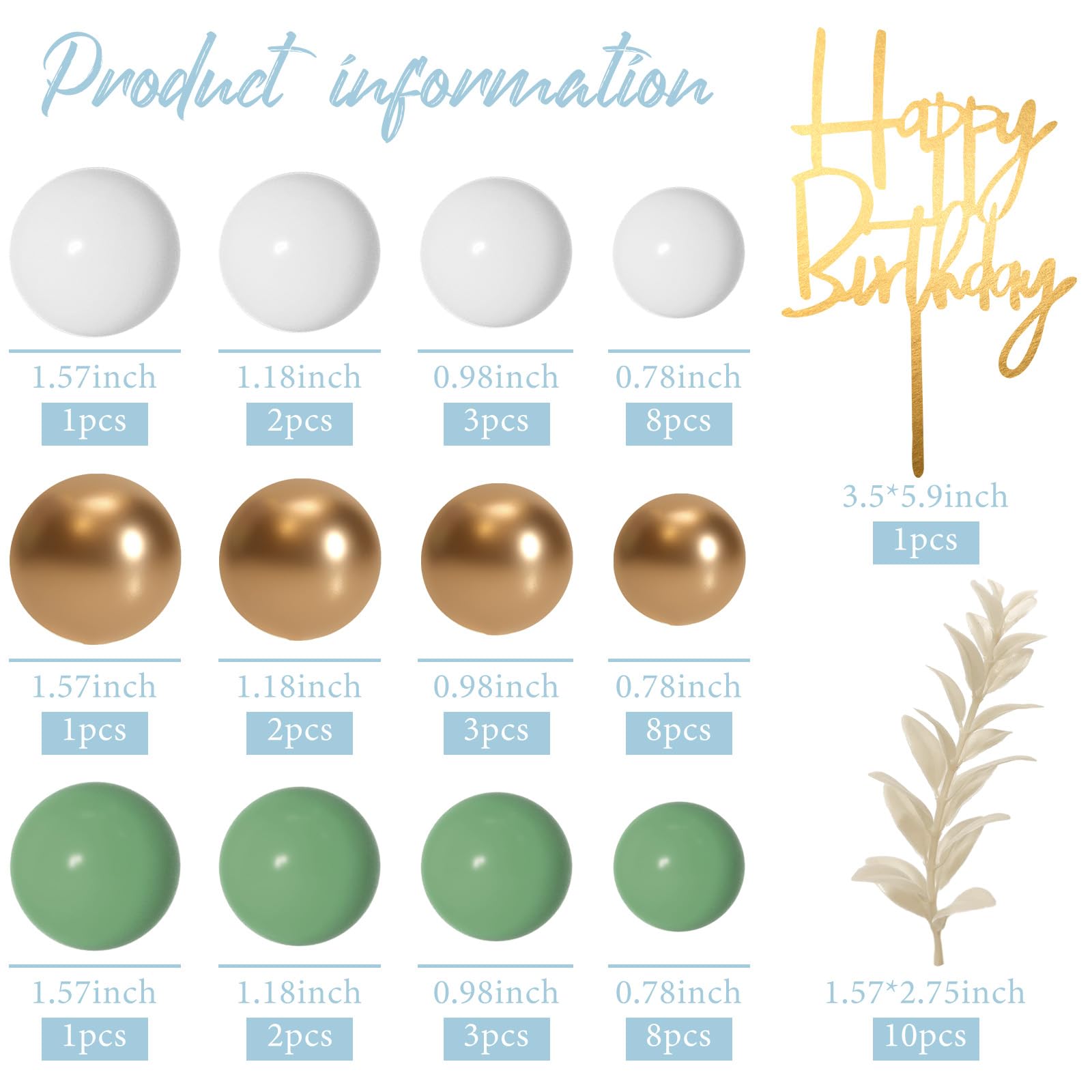 MIAHART Ball Cake Toppers Boho Grass Cake Topper Ball Cake Insert Decoration for Birthday Wedding Baby Shower Party Decorations Boho Themed Party Supplies53pcs - Image 2
