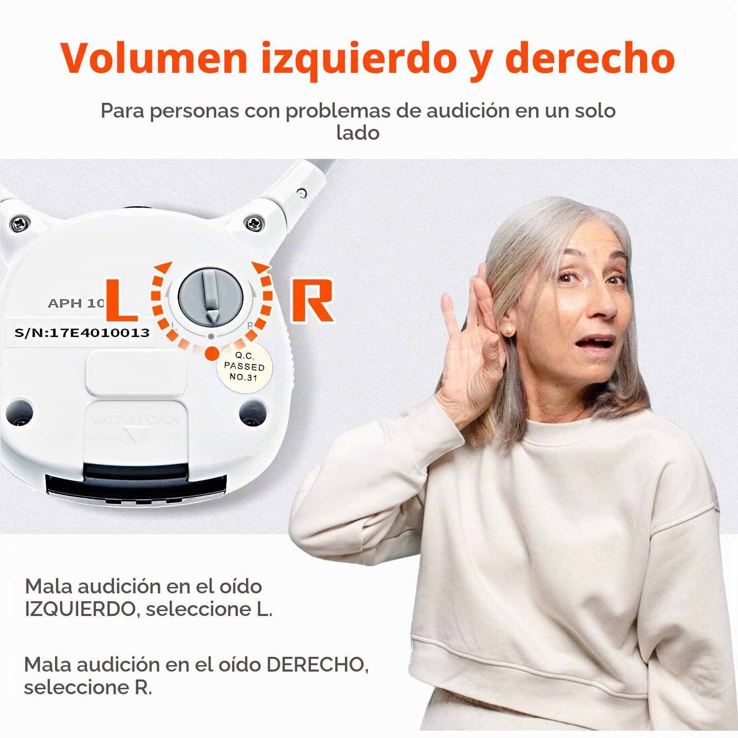 APH100 Auriculares Inalambricos TV | Auriculares TV Inalambricos de Digitales 2,4 GHz con Transmisor (3,5 mm AUX, RCA, con 2 Bater)