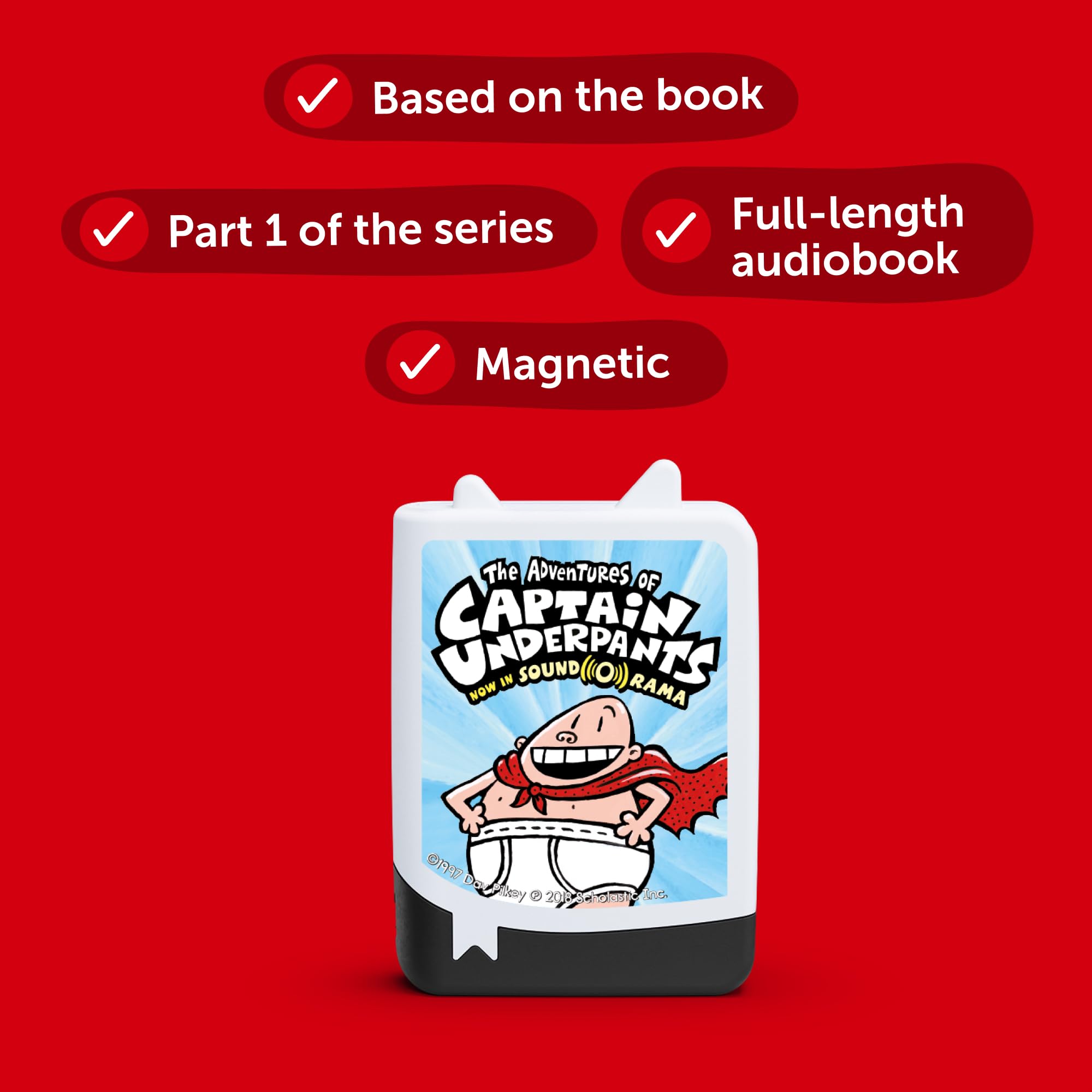 tonies Dav Pilkey The Adventures of Captain Underpants Audiobook Pocket Tonie, for use with Toniebox - Image 3