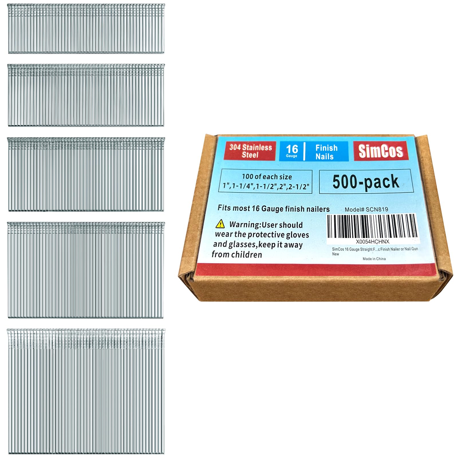 Stainless Steel Finish Nails - 1000 Pack -14