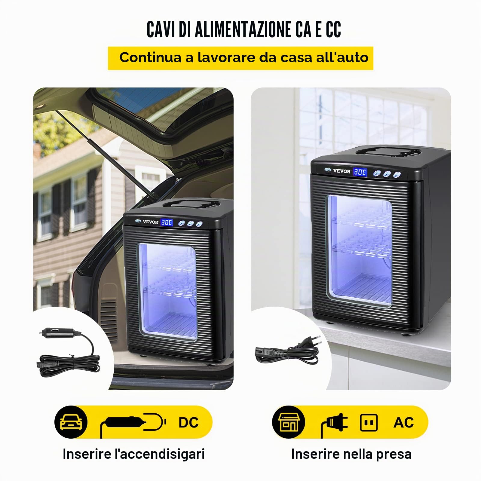 VEVOR Incubatrice per Uova di Rettili 25L, Display LED, Regolazione Temperatura 5-42℃, Riscaldamento e Raffreddamento, 220V, per Laboratorio e Cova Uova
