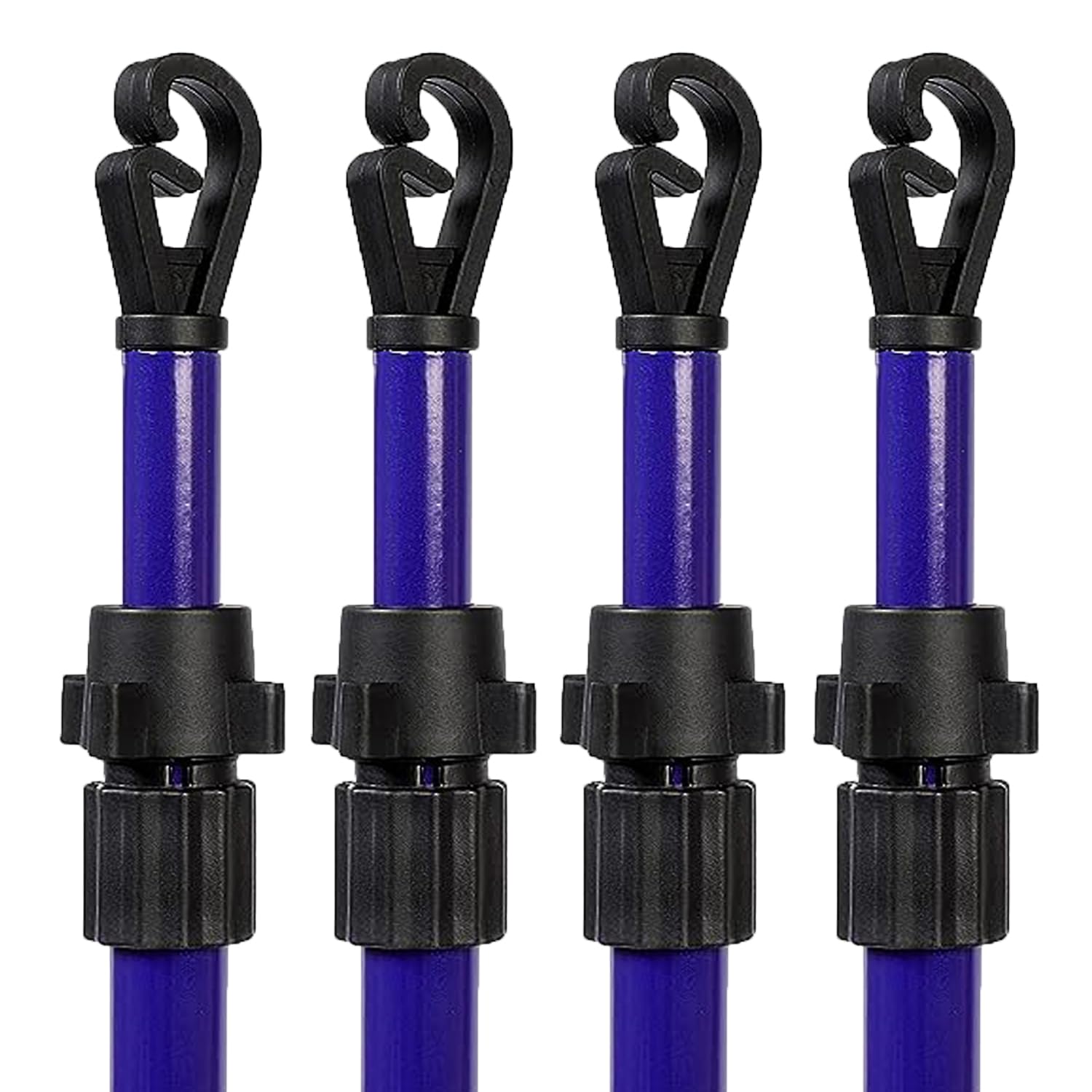 Sasons Blue Sasons® 4 X Heavy Duty Telescopic Clothesline Support Pole Washing Line Adjustable Prop Home Garden Clothing Line Laundry Support Extendable 2.5M/8.20Ft