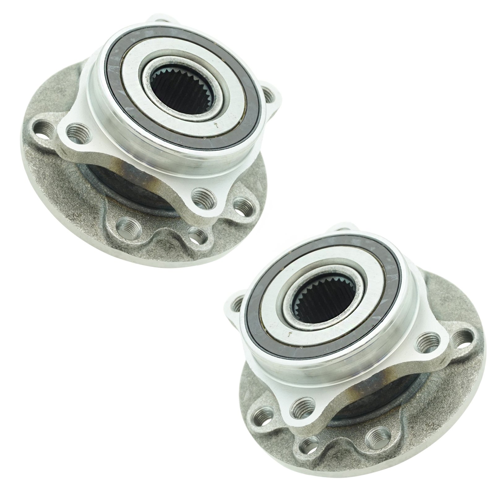 TRQ 2 Piece Front Wheel Bearing & Hub Assembly Set Compatible with 2015-2017 Chrysler 200 2013-2016 Dodge Dart