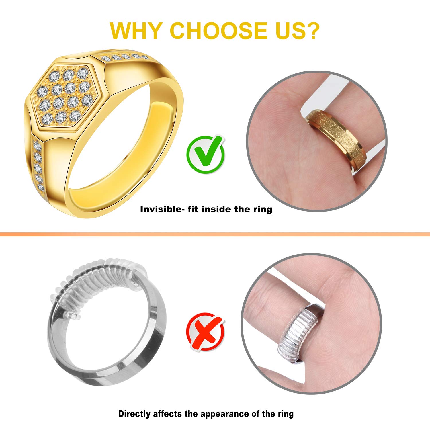 Feramox Taille De La Bague De Réglage Pour Courroie Anneaux Baguier Invisible De R Glage De 1012251
